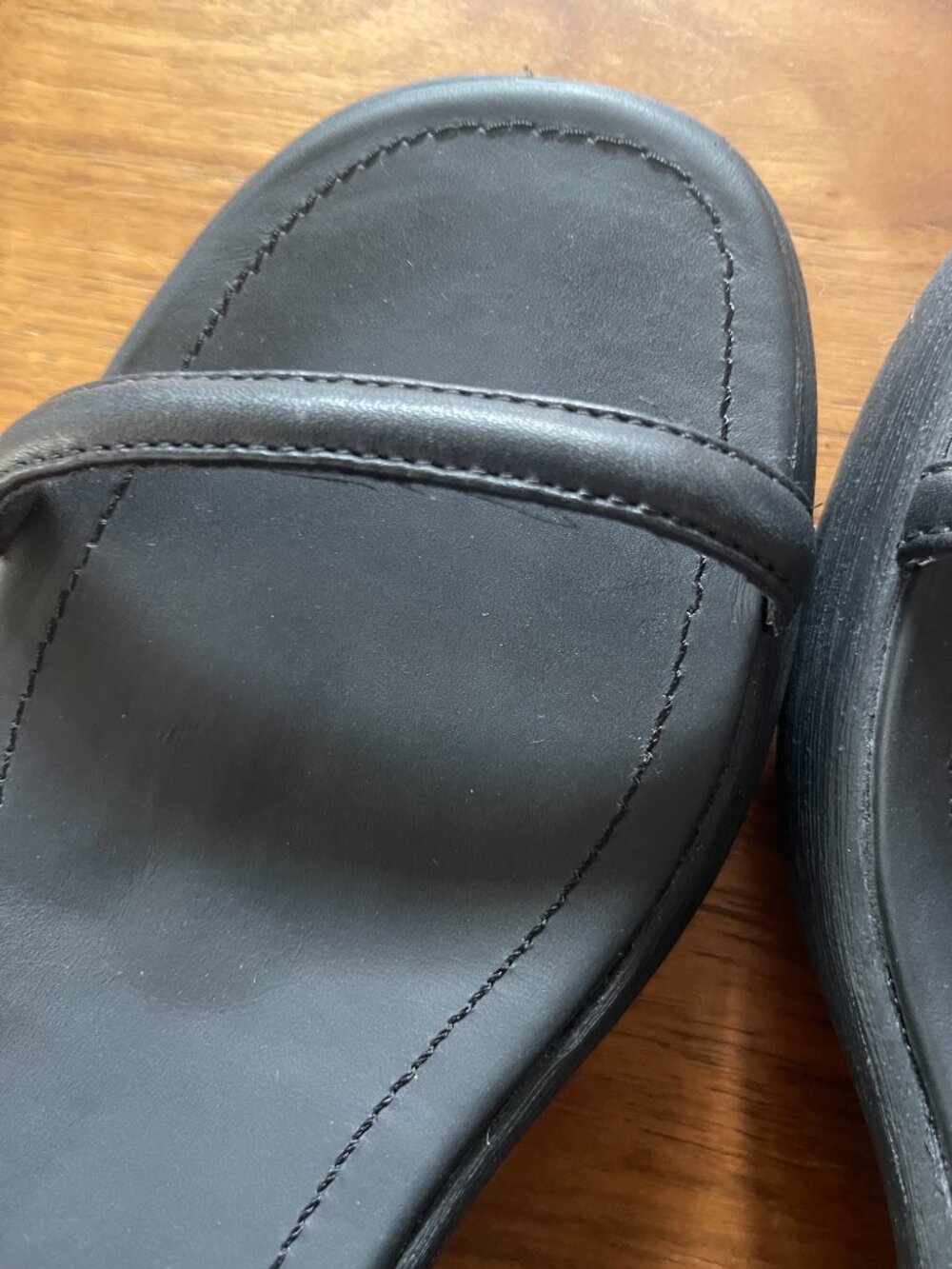 Camper Thelma black leather platform Sandals in black - sz 40 - US 9.5 - Picture 7 of 14